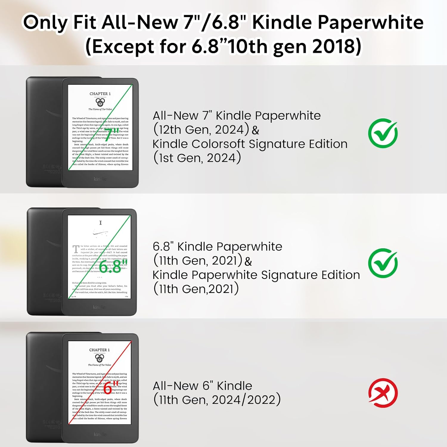 Slim Case for 7"/6.8" Kindle Paperwhite with Hand Strap(12Th/11Th Gen 2024/2021) and Kindle Colorsoft Signature Edition,Stand Cover and Card Slot,Premium PU Sleeve with Auto Wake/Sleep,Agave Green image number 1