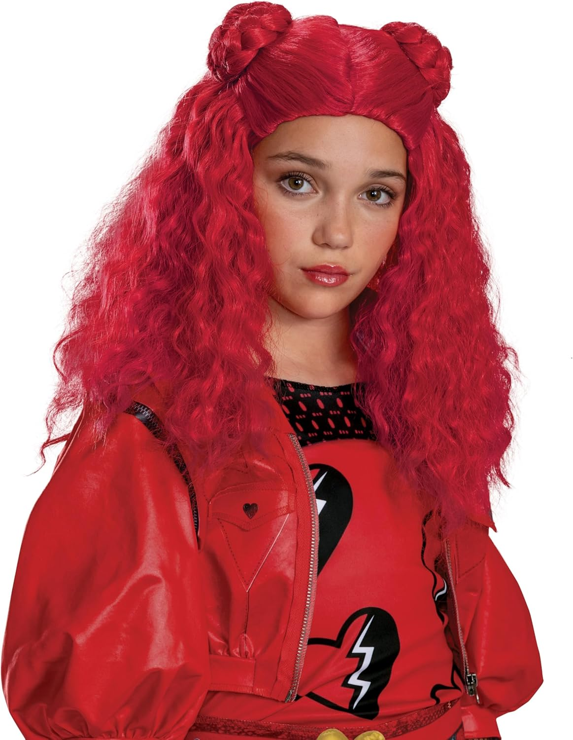 Descendants Red Wig, Official Disney Descendants the Rise of Red Costume Accessory, One Size Child image number 2