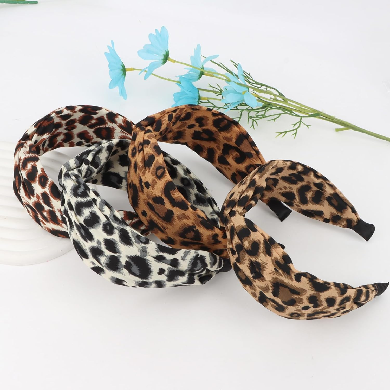 Pruadeor Pack of 4 Women'S Fashion Leo Hair Bands for Women Hair Accessories image number 4