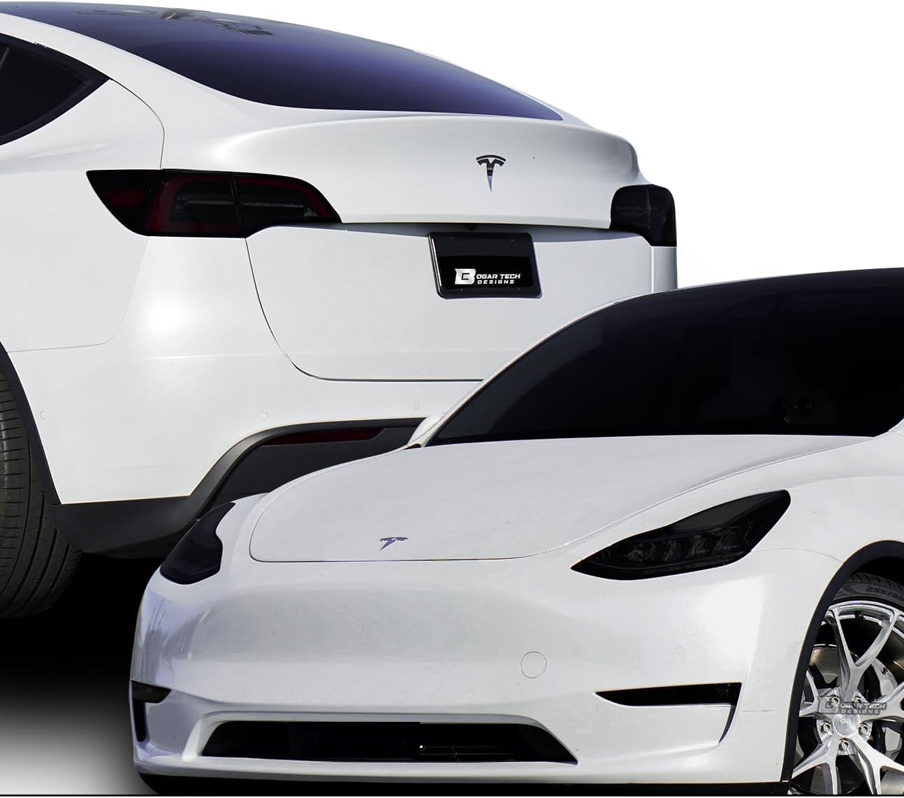 BOGAR TECH DESIGNS Precut for Tesla Model Y 2020-2024 Headlight Taillight Tail Head Light Tint Kit, Dark Smoke image number 4
