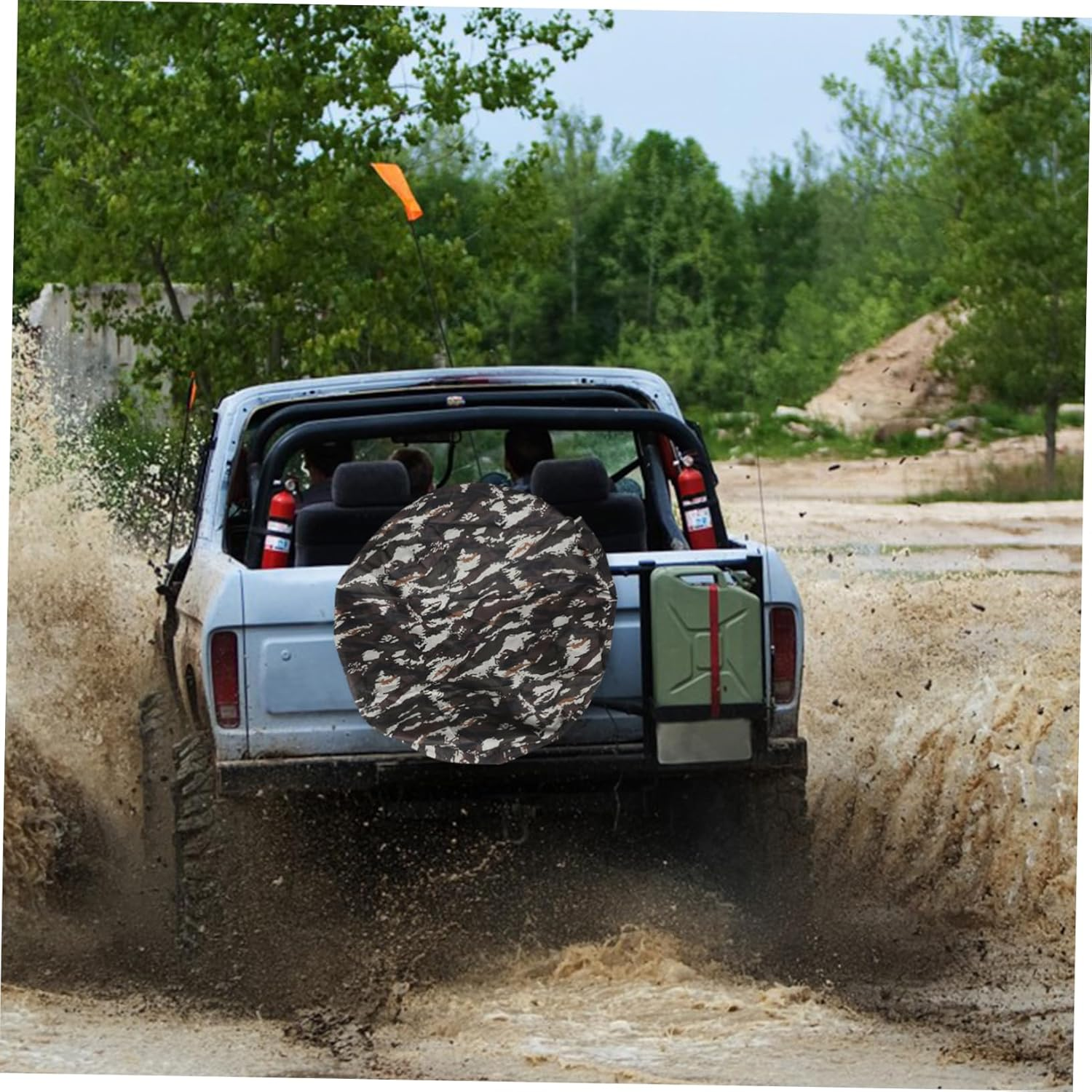 SWOOMEY Camouflage Tire Covers Oxford Cloth Wheel Protectors for SUV Truck Rv Camping image number 1