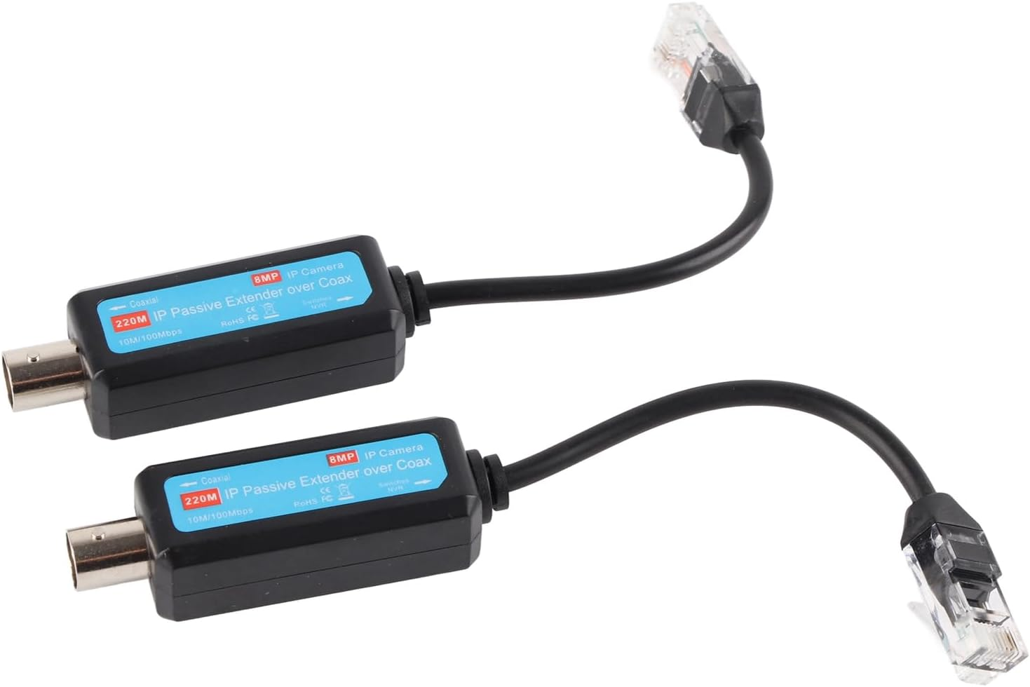 CHICIRIS IP Network Transmitter, Fast Install Network Transmitter/Receiver Extender over Coax HD Camera Upgrade 1Pair, for IP NVR Camera image number 3