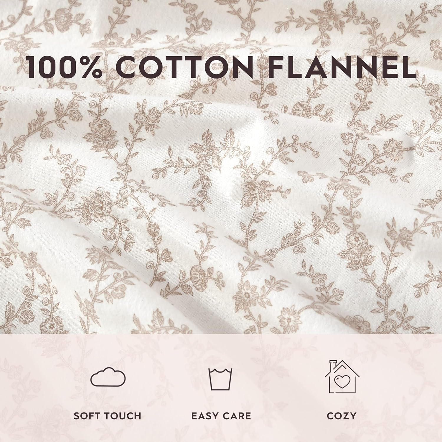 Laura Ashley Flannel Queen Sheet Set, Victoria image number 2