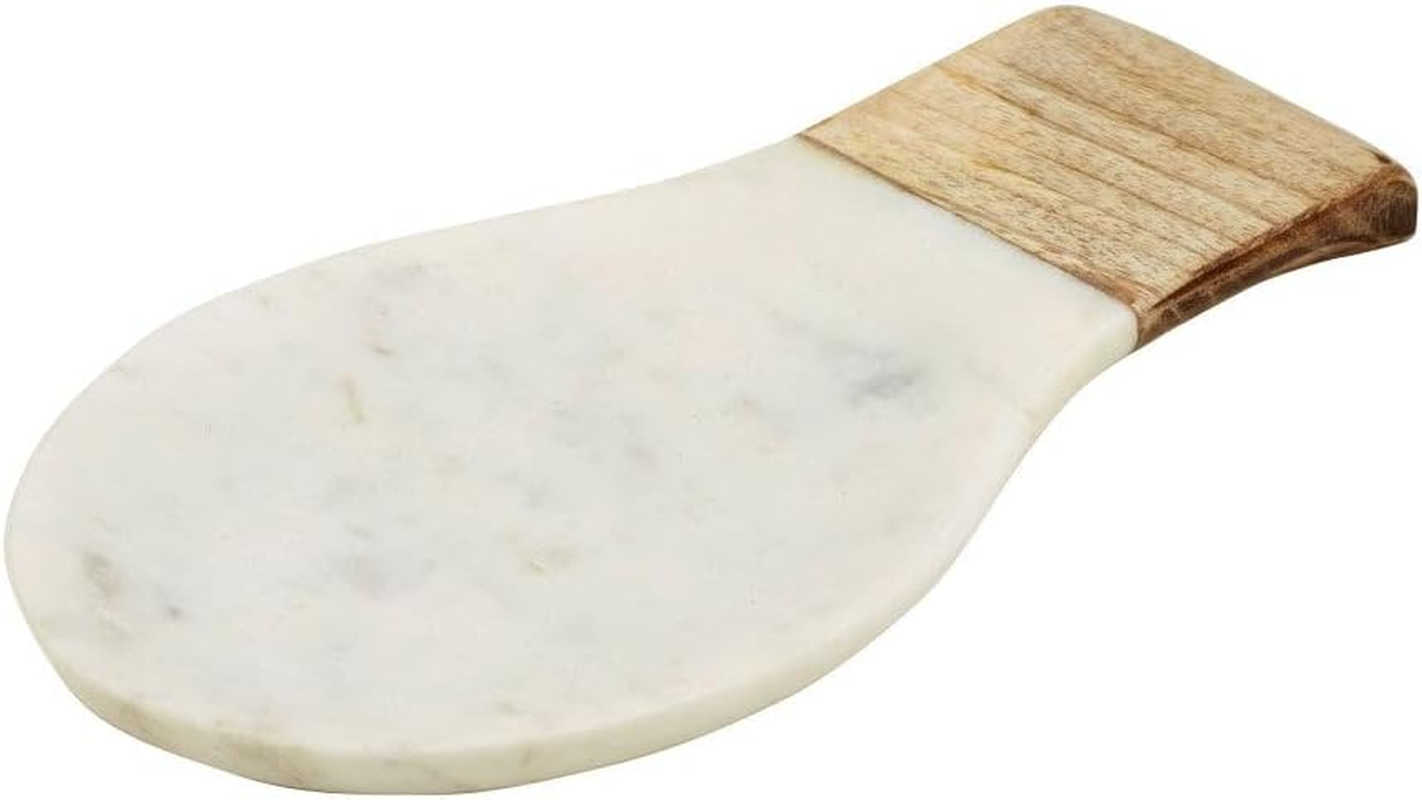 ACADEMY Eliot Spoon Rest, White Marble/Mango Wood, ACA0066 image number 1
