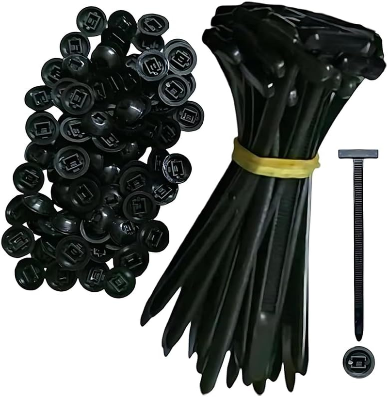 Nylon Universal Cable Tie Buckle, Heavy Duty Self Locking Nylon Zip Ties, UV Resistant Black Zipties for Car Daily Repair (50 Pcs) image number 2