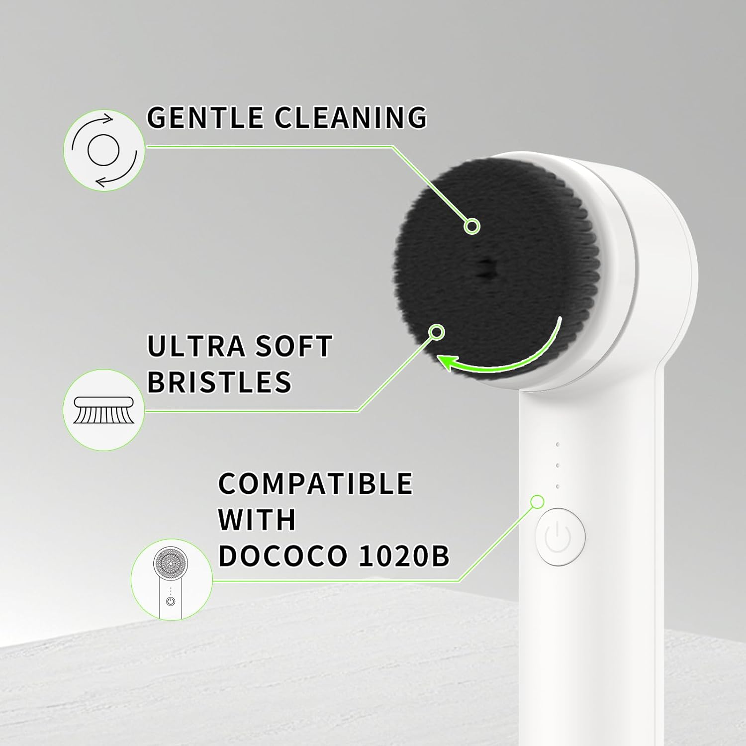 Face Scrubber Replacement Brushheads for DOCOCO 1020B Electric Facial Cleansing Brush image number 2