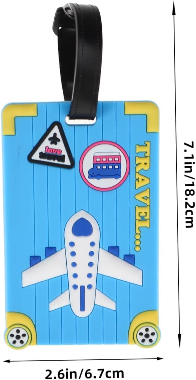 VALICLUD PVC Airplane Luggage Tag Cute Cartoon Design Holder for Travel Accessories Lightweight and Portable for Suitcases and Cards Stylish and Distinctive image number 4
