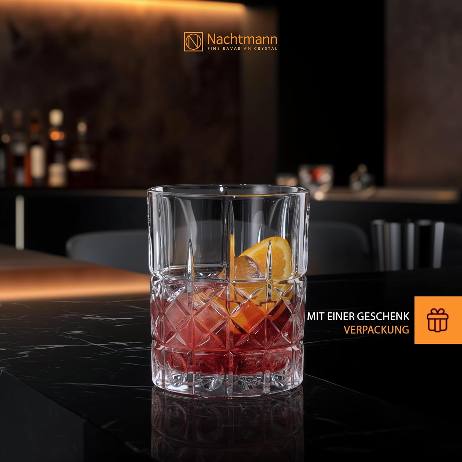 Nachtmann Whisky Glasses, Set of 4, Crystal, 345 Ml, Highland, 95906, 8.2 X 8.2 X 10.2 Cm image number 3