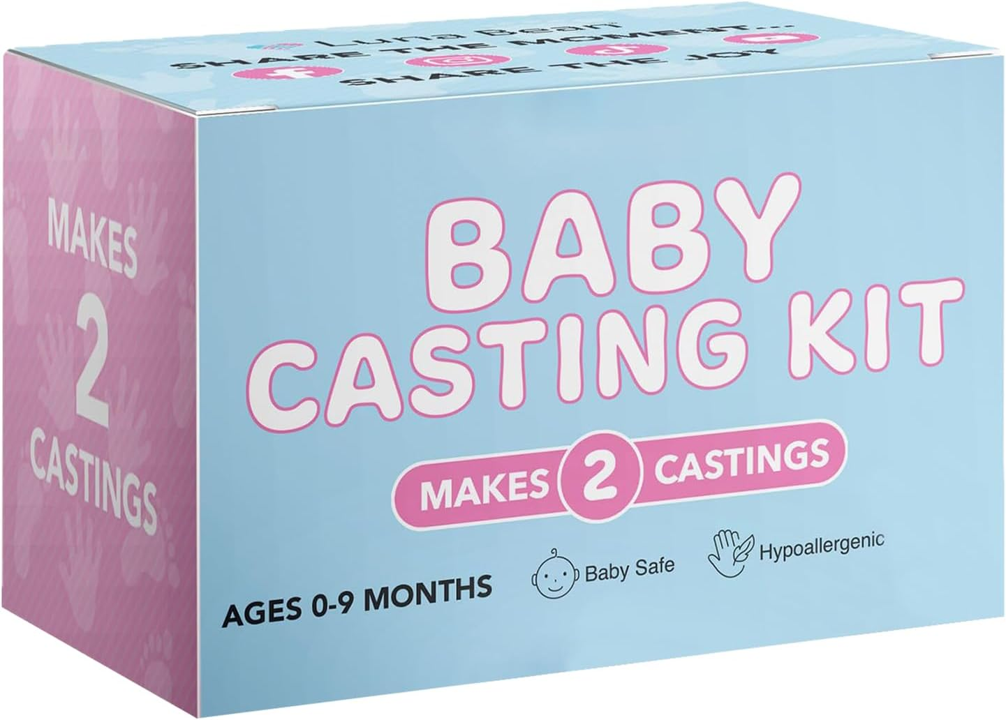 Weldphur Hands Casting Kit - Toddler Milestone Keepsake Kit,Handprint Footprint Milestone Molding Ornament for Bedroom Living Room Tabletop Study Room image number 4