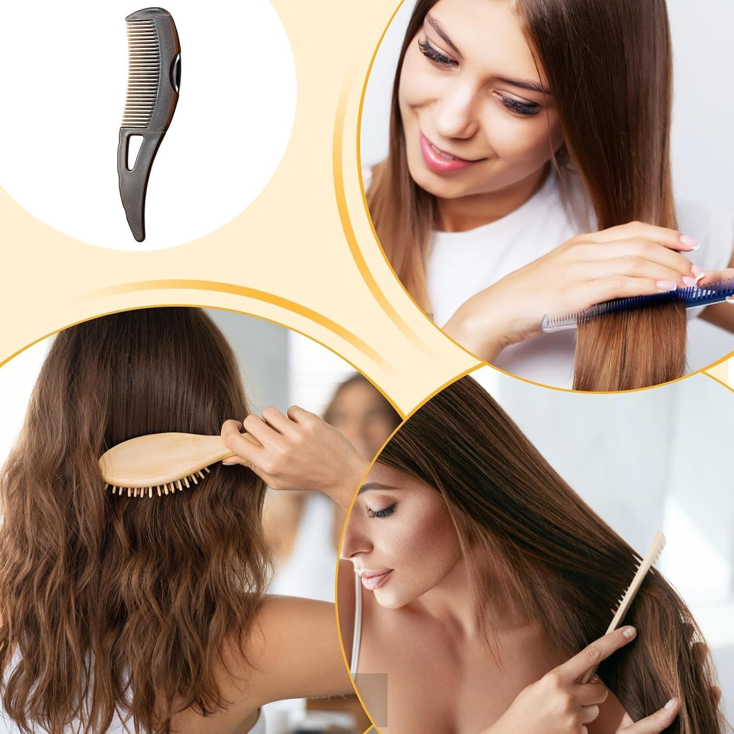 Djowyh Scalp Care Detox Comb, Dandruff Remover Comb, Hollow Design, Ergonomic Tooth Hair Brush, Lightweight Hollow Scalp Comb for Women, Men, Children