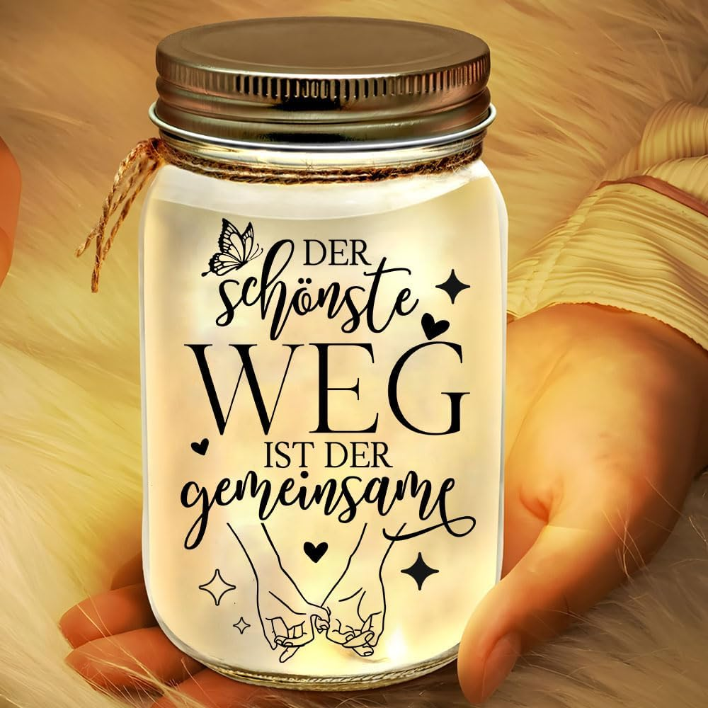 Kiimiipa Wedding Gifts for Bride and Groom, Wedding Gift LED Decorative Bottle, LED Bottle Light, Wedding Money Gift, Just Married Money Box, Wedding Gift Money, Gifts for Wedding