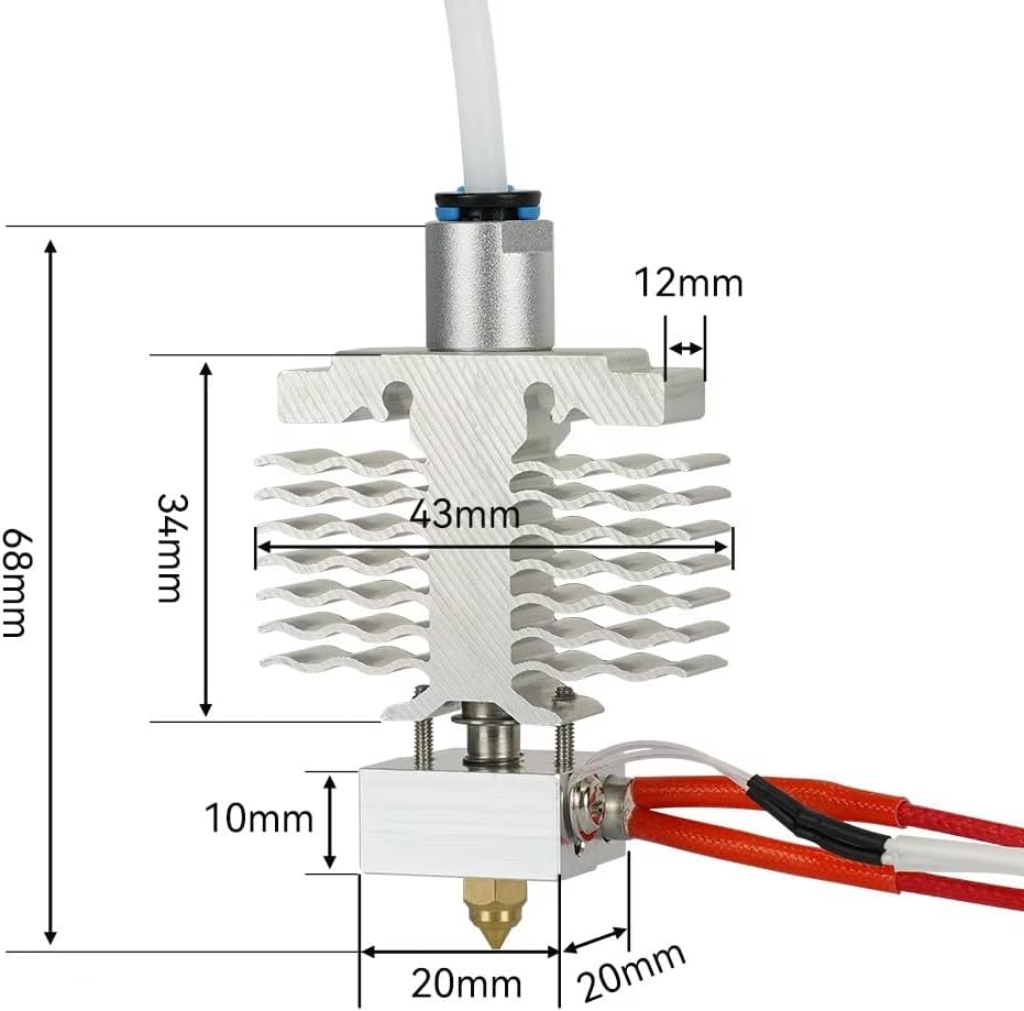 For Ender-3 Neo Assembled Kit,24V 40W 0.4Mm Nozzle Extruder Hot End Kit Accessories with Heating Block Silicone Sock for Ender-3 Neo/V2 Neo/Max Neo 3D Printer image number 4