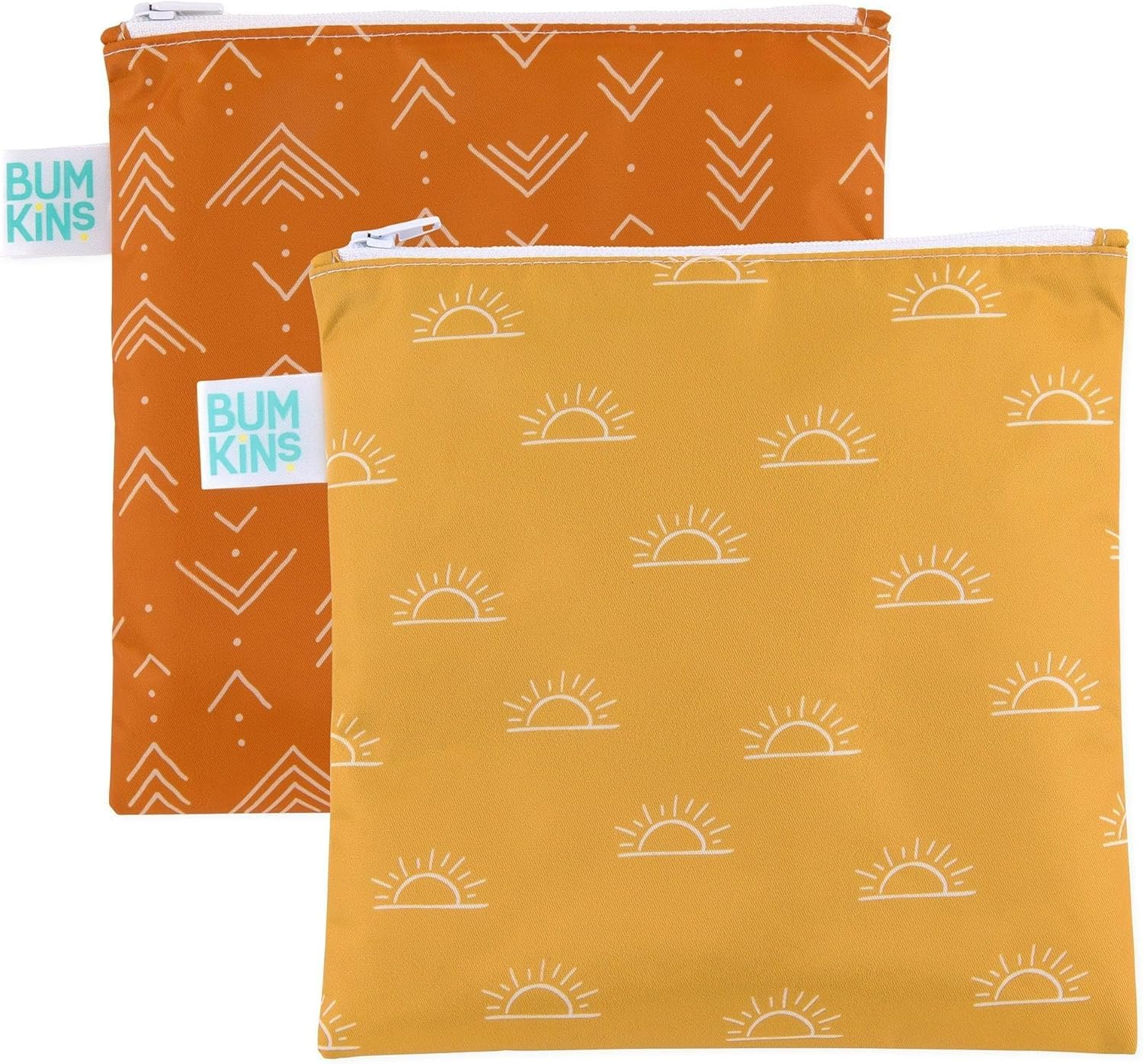 Bumkins Reusable Sandwich and Snack Bags, for Kids Lunch Bags and for Adults, Washable Fabric, Cloth Zip Bag, Dishwasher-Safe, Food-Safe, Safety Tested, Fits a Bagel image number 6