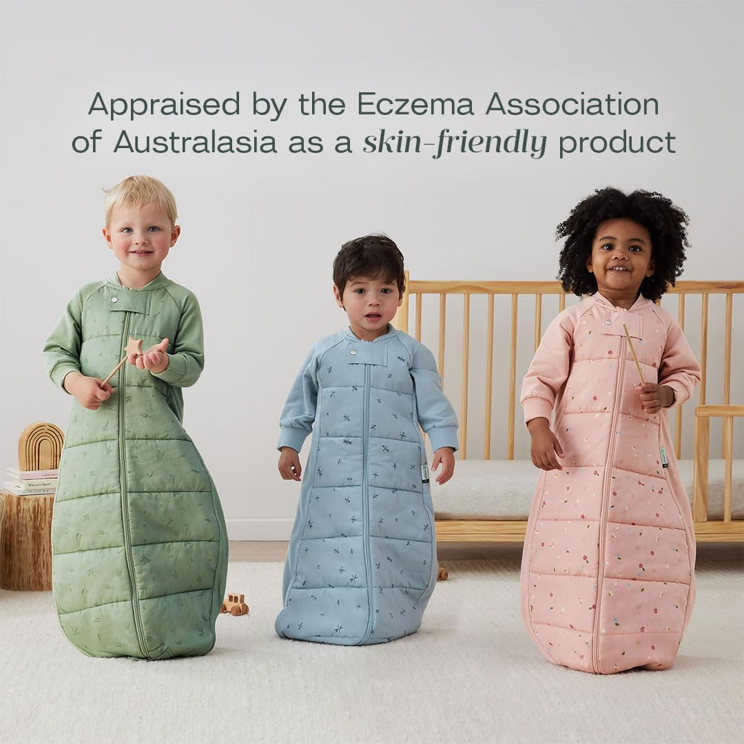 Ergopouch Premium Sleeping Bag 1.0 TOG &ndash; 8&ndash;24 Months &ndash; Daisies Print &ndash; a Premium, Silky-Smooth, Wider-Fit Sleeping Bag &ndash; 400 Thread Count Organic Cotton &ndash; for Toddlers and Preschoolers image number 5
