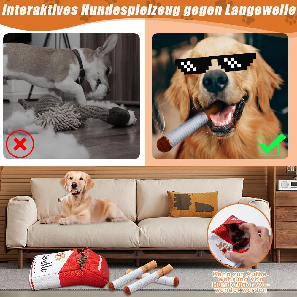 Agctrler Funny Dog Toy Cigarette Squeaky, Giggle Cigarette Toy, Dog, Plush Dog Toy, Suitable for Puppies, Small Dogs and Medium image number 1