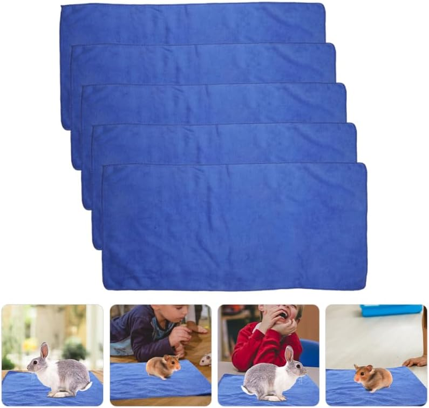 Homoyoyo 5-Pack Washable Small Animal Blanket for Guinea Pigs and Hamsters - Soft Microfiber Pet Bedding Waterproof Cage Liner Comfortable Sleeping Pad for Cage Use image number 2