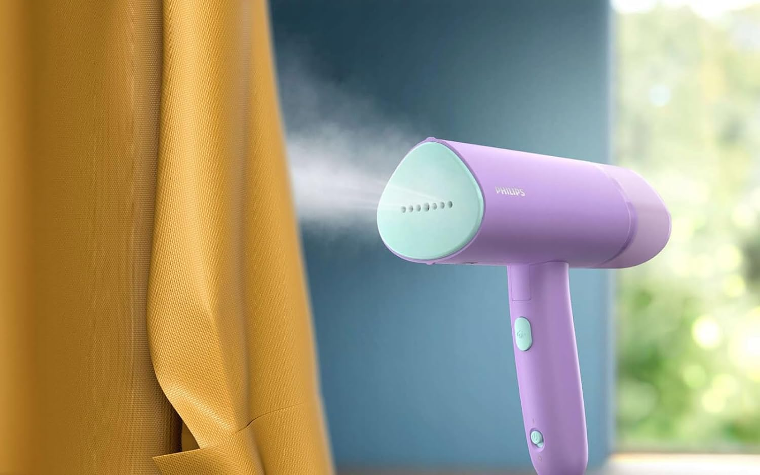 Philips 3000 Series Hand Steamer - 1000W, 20G/Min Steam, Removable 100Ml Water Tank, Plastic Plate, Storage Pouch Included, 630G Light Weight, Purple (STH3010/30) image number 3