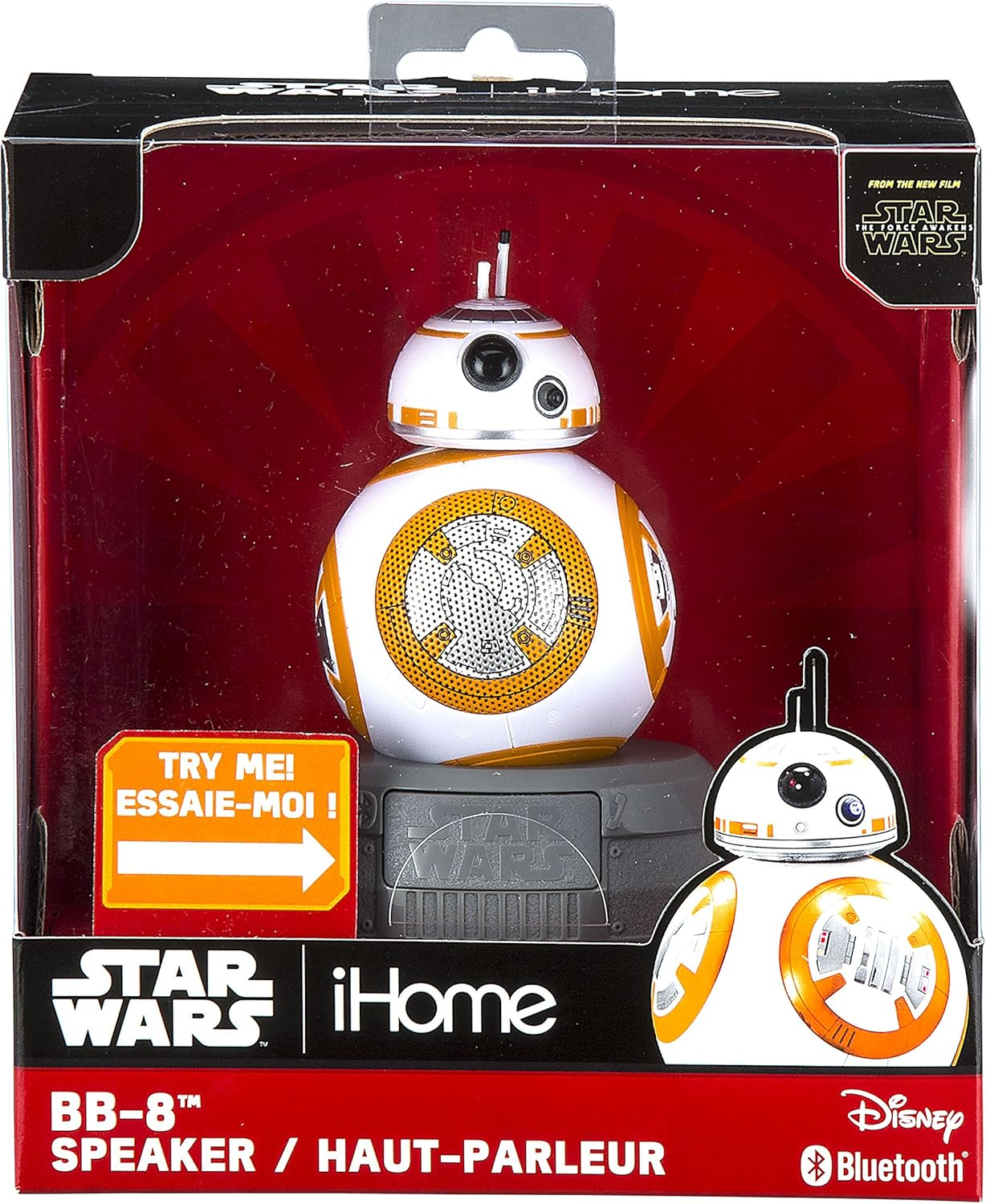 Ekids B67B8 Star Wars BB8 Bluetooth Wireless Speaker Portable White/Orange