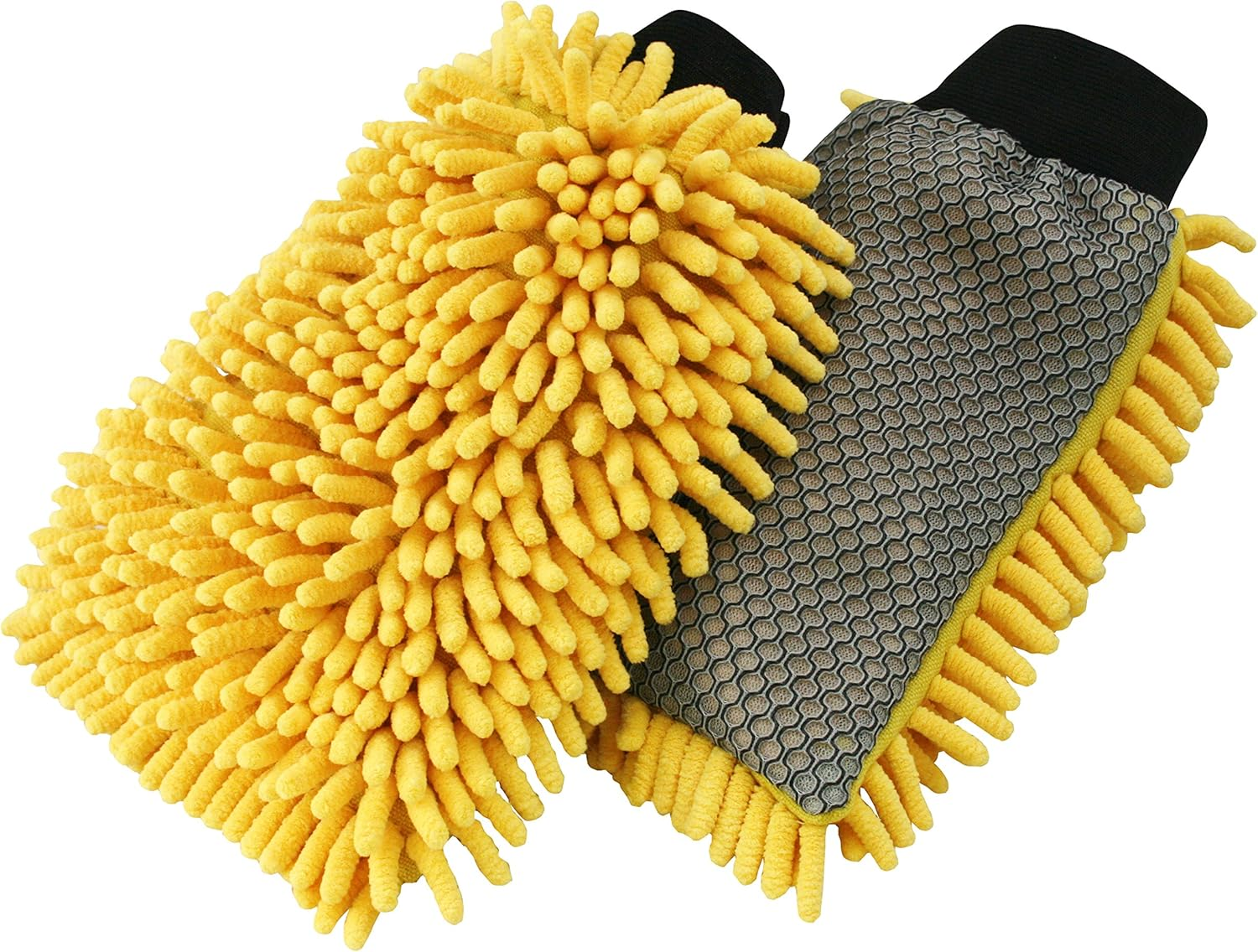 Carrand 45320 Microfiber Suds Maker Long Chenille Wash Mitt, Yellow image number 3