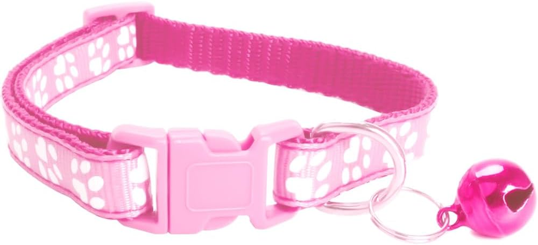 Cat Collar with Bell, Breakaway Grid Collar with Plastic Buckle, Light Adjustable, Nylon, Kitty Collars image number 2