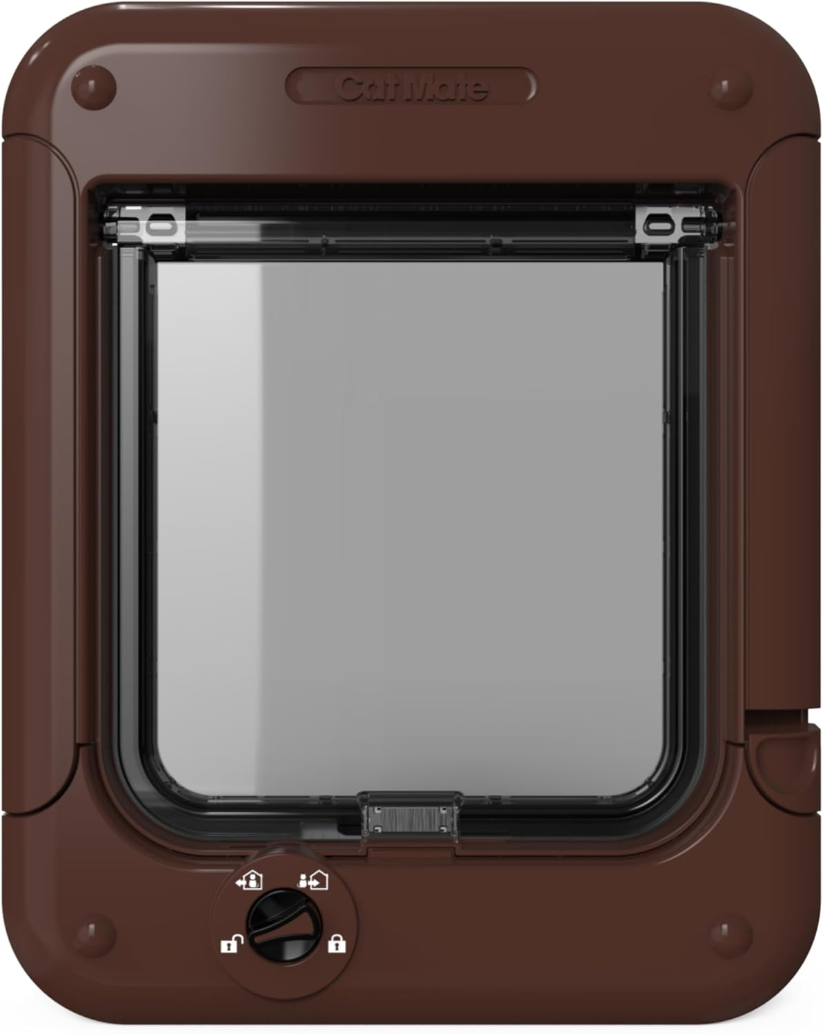 Cat Mate Rotary 4-Way-Locking Cat Flap (358) - Versatile Lockable Door for Small to Average-Sized Cats, for Single/Multiple Glazing, UPVC, Wall and Wood, Black