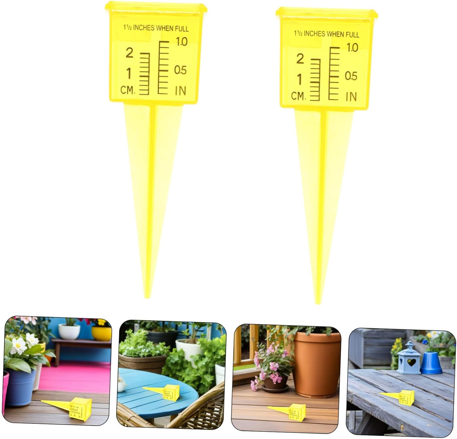 Homoyoyo 20Pcs Rain Gauge Outdoor Sprinkler Gauge with Wide Mouth Weatherproof Lawn Water Measurement Tool for Yards Gardens and Lawns Read Design for Precise Irrigation Monitoring