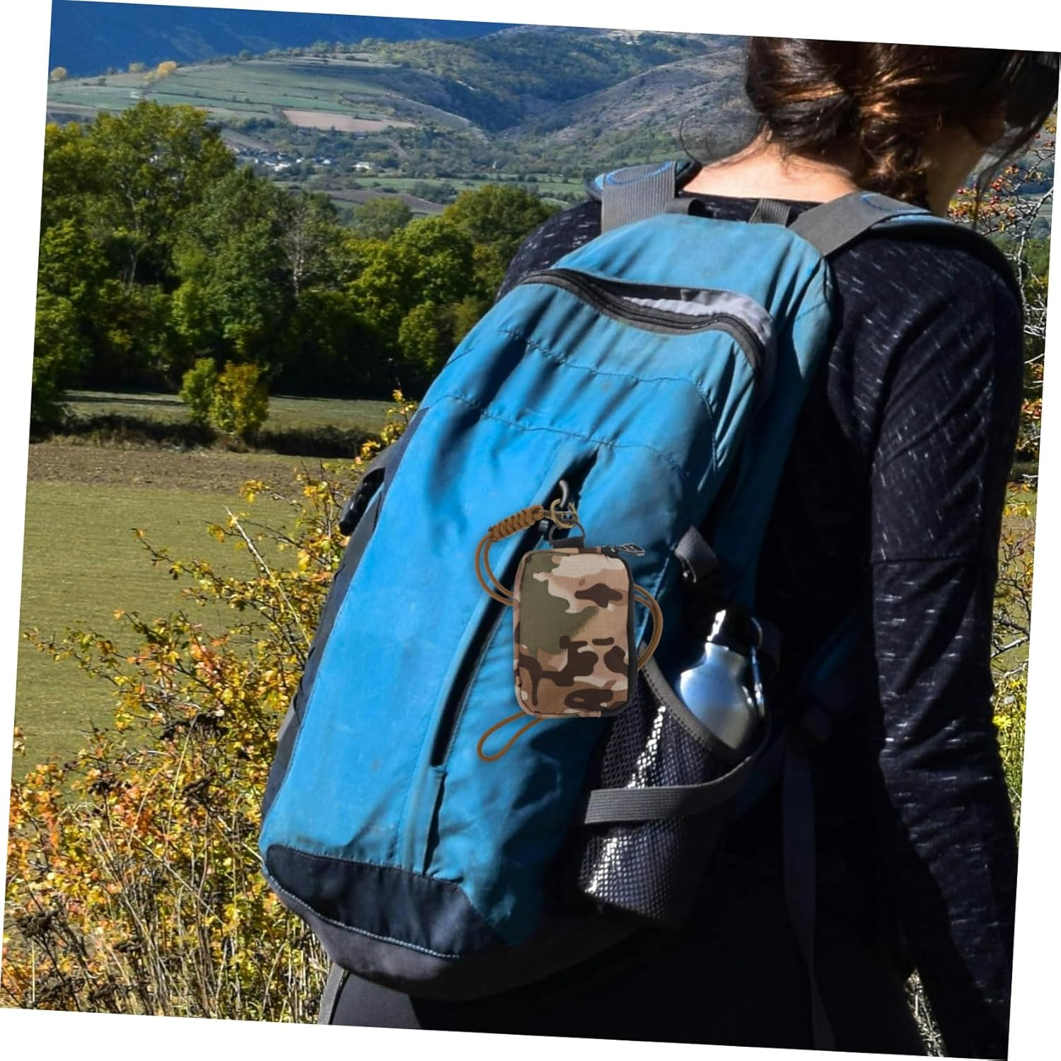 Mobestech Outdoor Leisure Lanyard Bag Portable Coin Purse Pocket Organizer for Credit Card Id Card Keys Jewelry Storage Bag