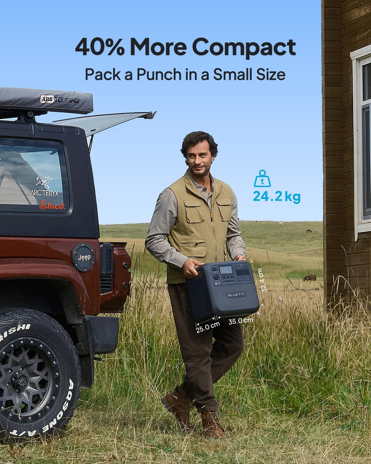 BLUETTI Portable Power Station Elite 200 V2, 2073.6Wh Lifepo4 Battery Backup W/ 4 2600W AC Outlets (3900W Power Lifting), 17-Year Lifespan, Solar Generator for Camping, Off-Grid, Power Outage image number 4