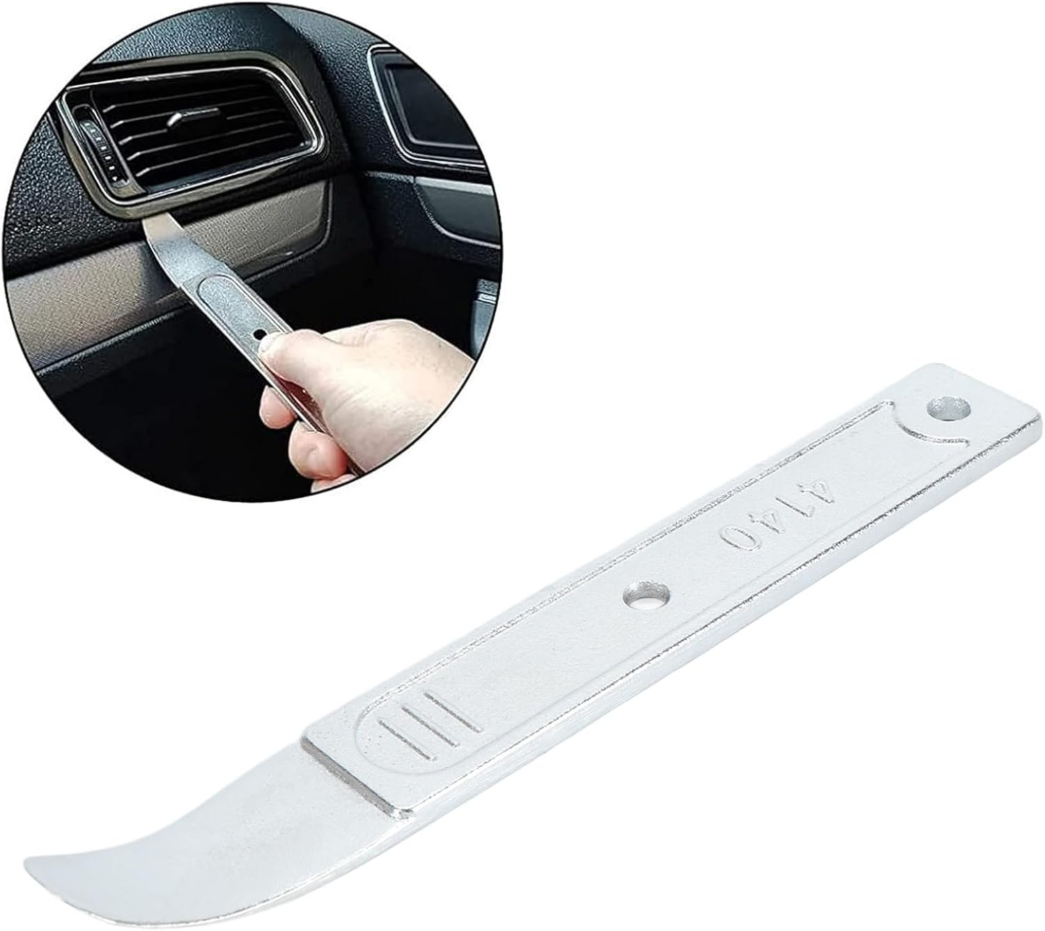 Car Trim Removal Tool, Convenient to Use Non-Slip Pocket Pry Bar with Curved Tip for Replacing Dashboard Console image number 3