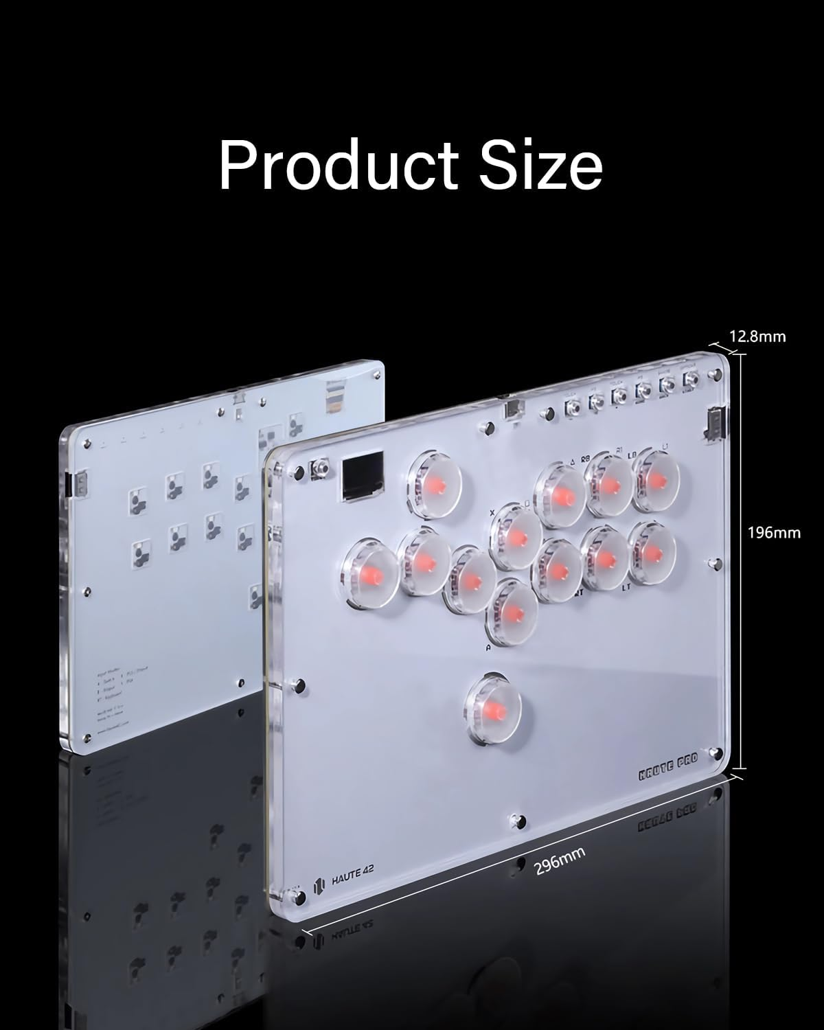 Jzw-Shop Arcade Stick T13, All-Button Arcade Controller for Switch/Pc/Ps4/Ps3 /Steam Deck, Slim Arcade Fight Stick Game Keyboard with Turbo & Custom RGB, Supports Hot-Swap & SOCD