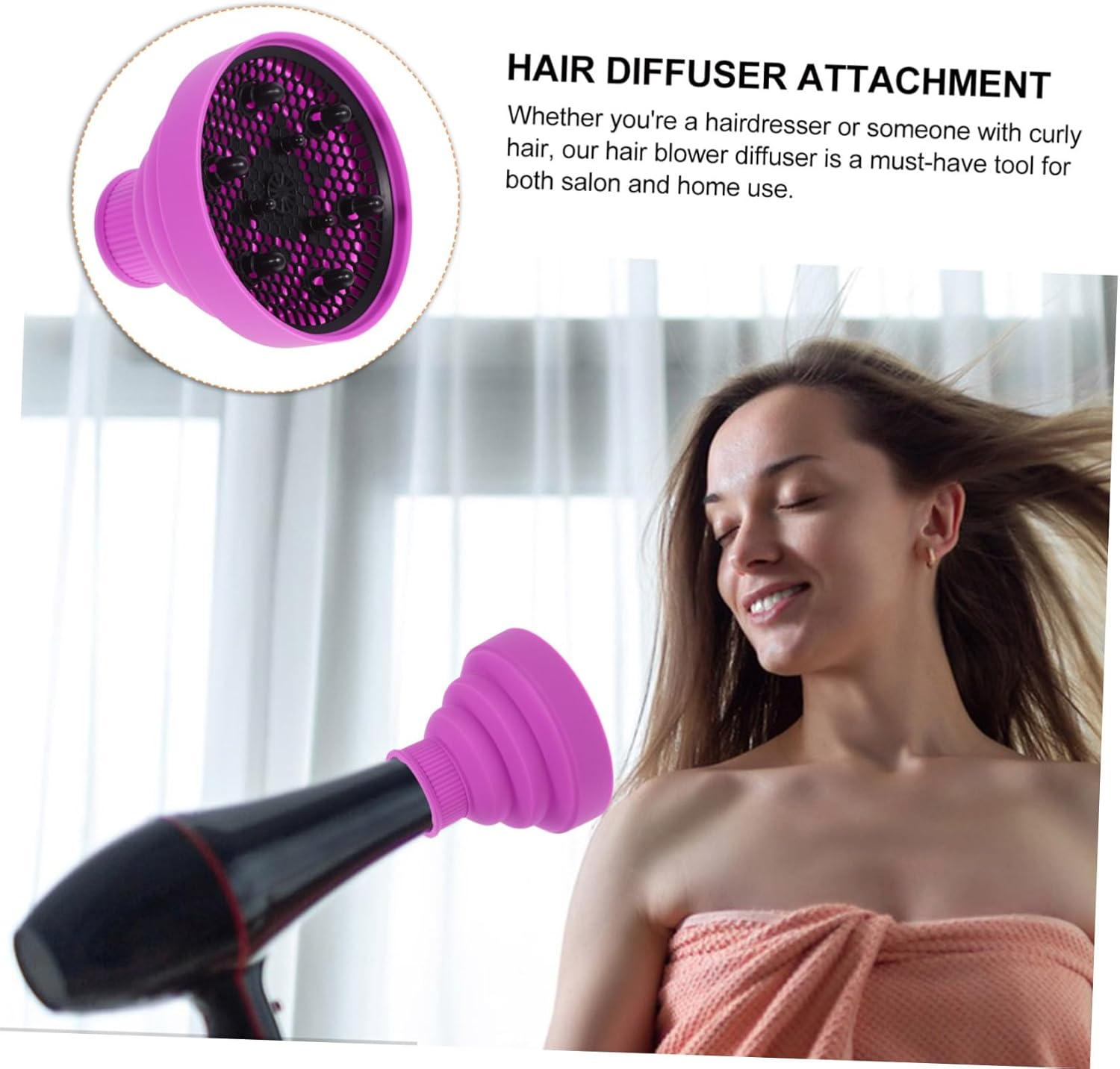 Baluue Hair Diffuser for Hair Dryer Accessories Salon Diffuser Heat Distribution image number 6