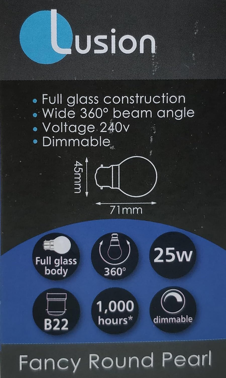 10 X 25W Pearl Fancy round Light Globes Bulbs Lamps Bayonet Cap B22 Incandescent image number 1