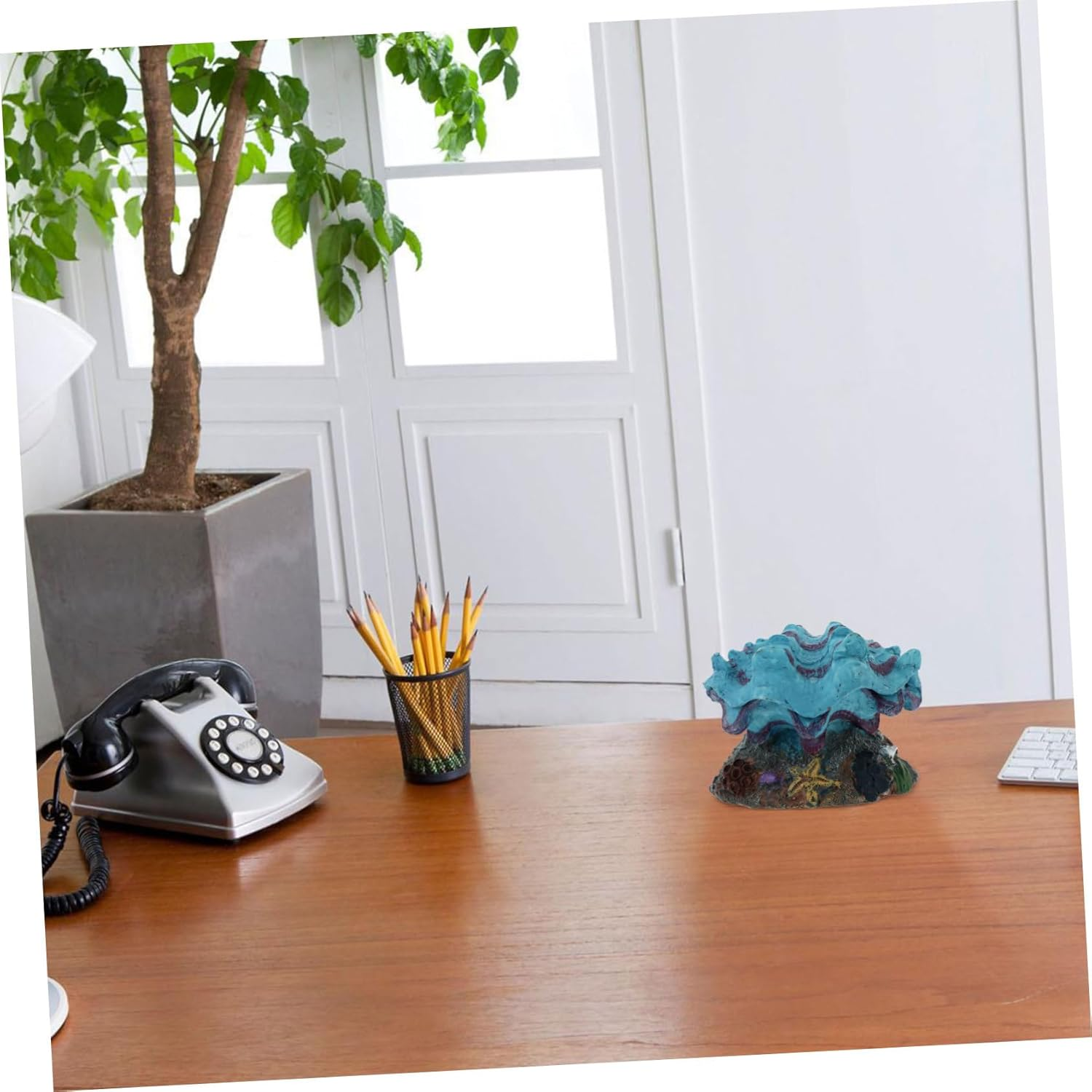 Aquarium Ornament Air Stone Shell Accessory for Fish Tank Decor Oxygen Bubbler Decoration Non-Fading Underwater Landscape for Aquatic Environments