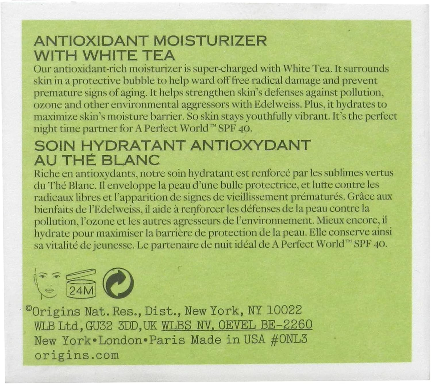 Origins a Perfect World Antioxidant Moisturizer with White Tea 30 Ml image number 4