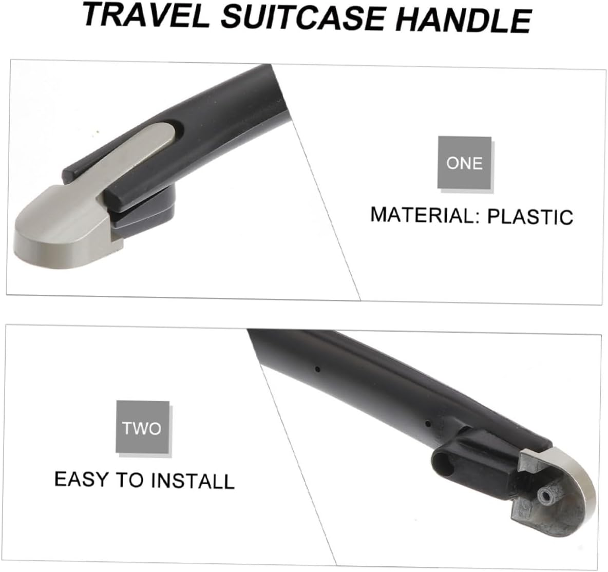 HANABASS Plastic Suitcase Handle Grip Replacement Ergonomic Luggage Handle for Travel Bags Suitcases Password Boxes and Bookcases Smooth Surface Comfortable Hold