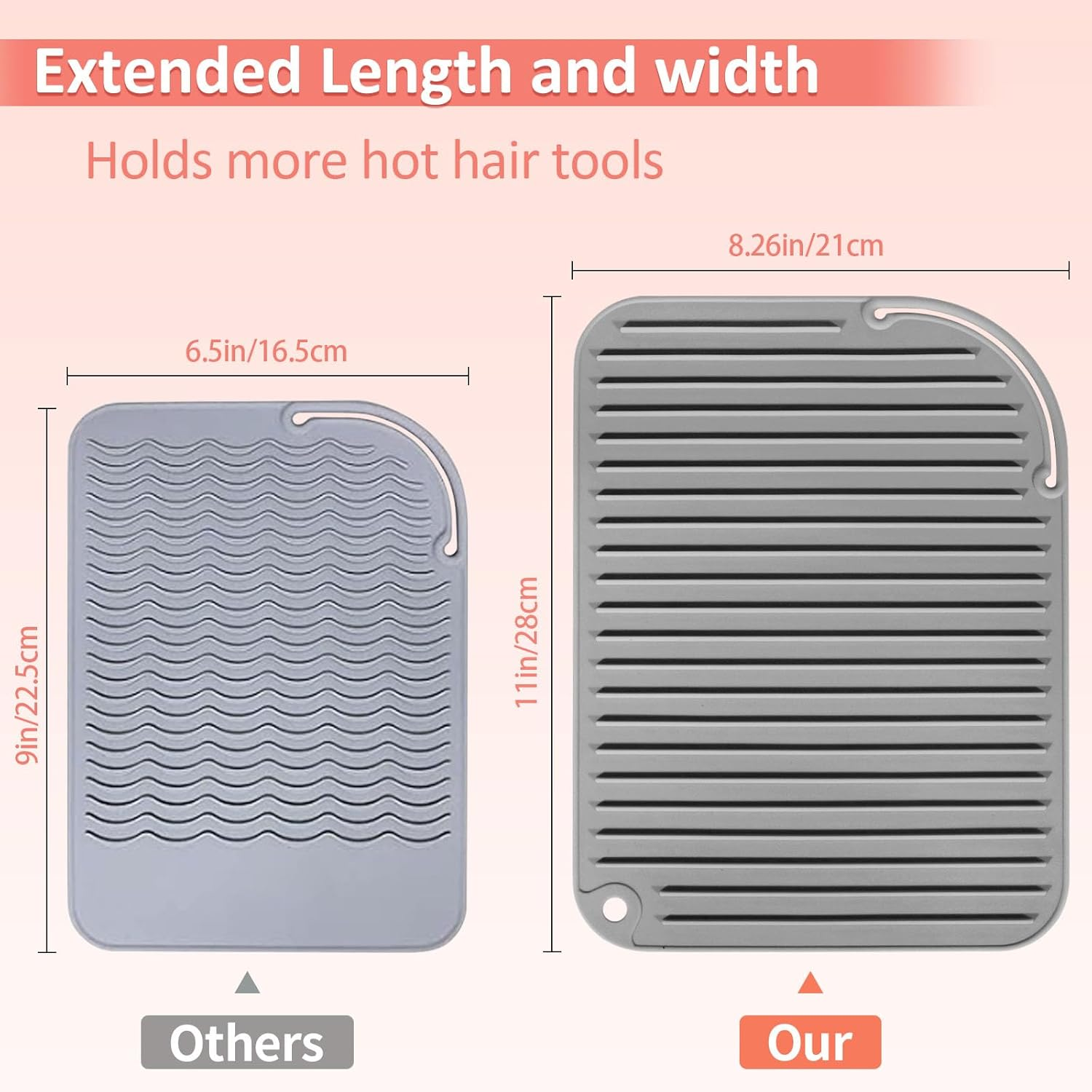Quccefods Hairdressing Tools Silicone Heat Resistant Mat for Curling Irons, Hair Straighteners, Hair Styling Tools and Flat Irons image number 6