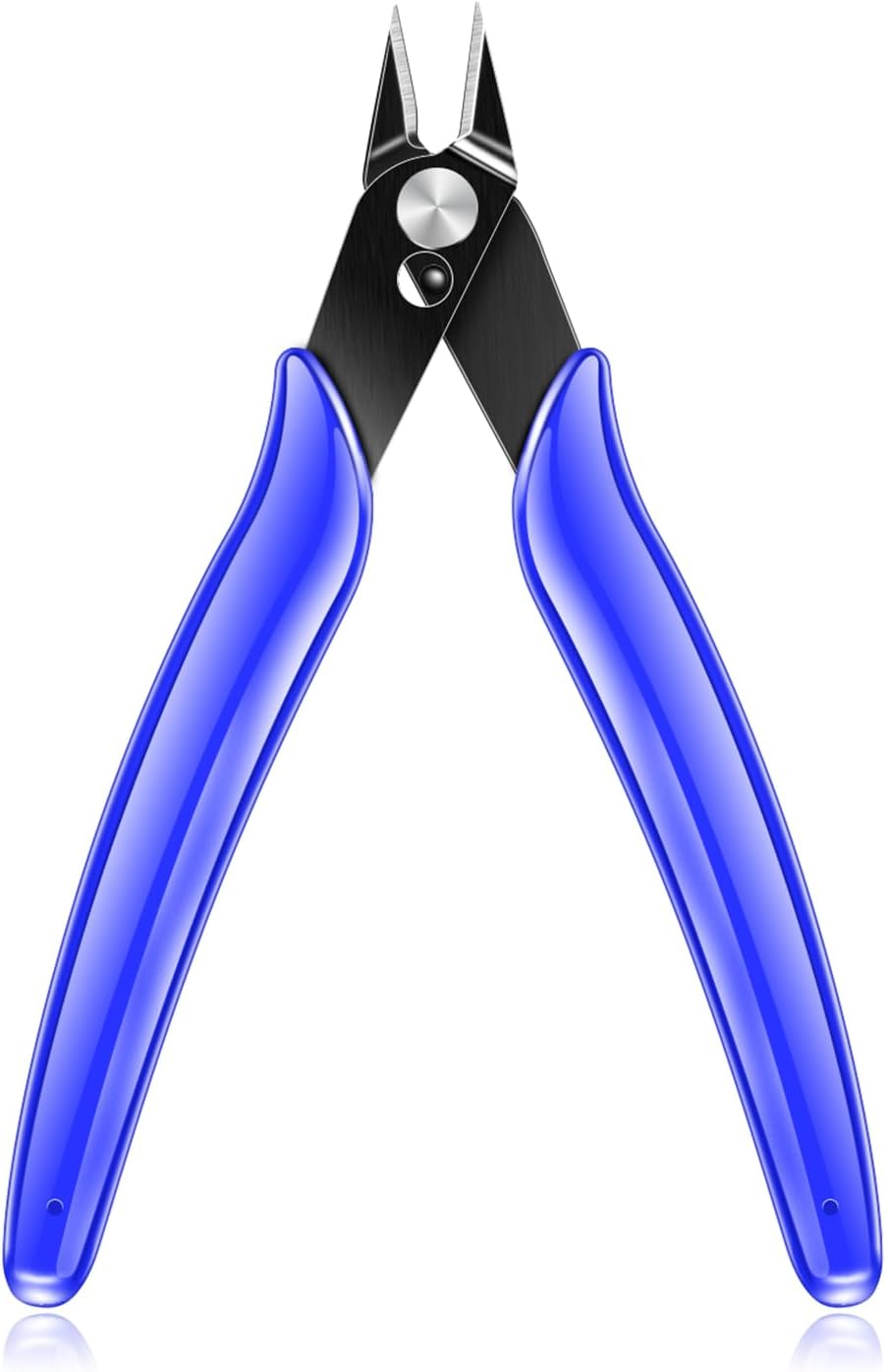 NICE-POWER Wire Cutters, 5 Inch Professional Pliers Cutter Electronic Flush Wire Cutter Carbon Steel Cutting Nippers for Electrical Jewelry Making(Blue) image number 6
