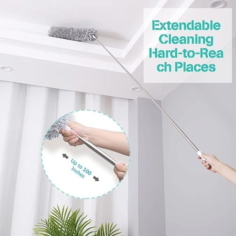 Cleaning Dust Remover, Washable, Used for Cleaning Kitsultrafine Fiber Dust Remover, Suitable for High Ceiling Fans, Spider Web Louvers, Car Furniture Dust Remover. image number 6
