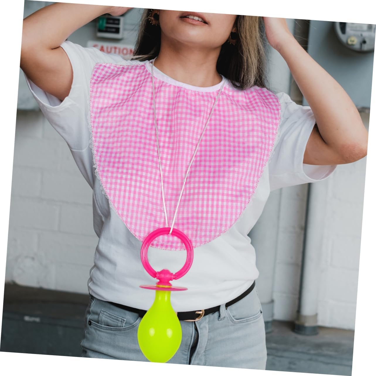 Ciieeo 2Pcs Large Fake Pacifier Props Oversized Adult Size Cosplay Costume Accessory for Parties Photo Booths image number 4