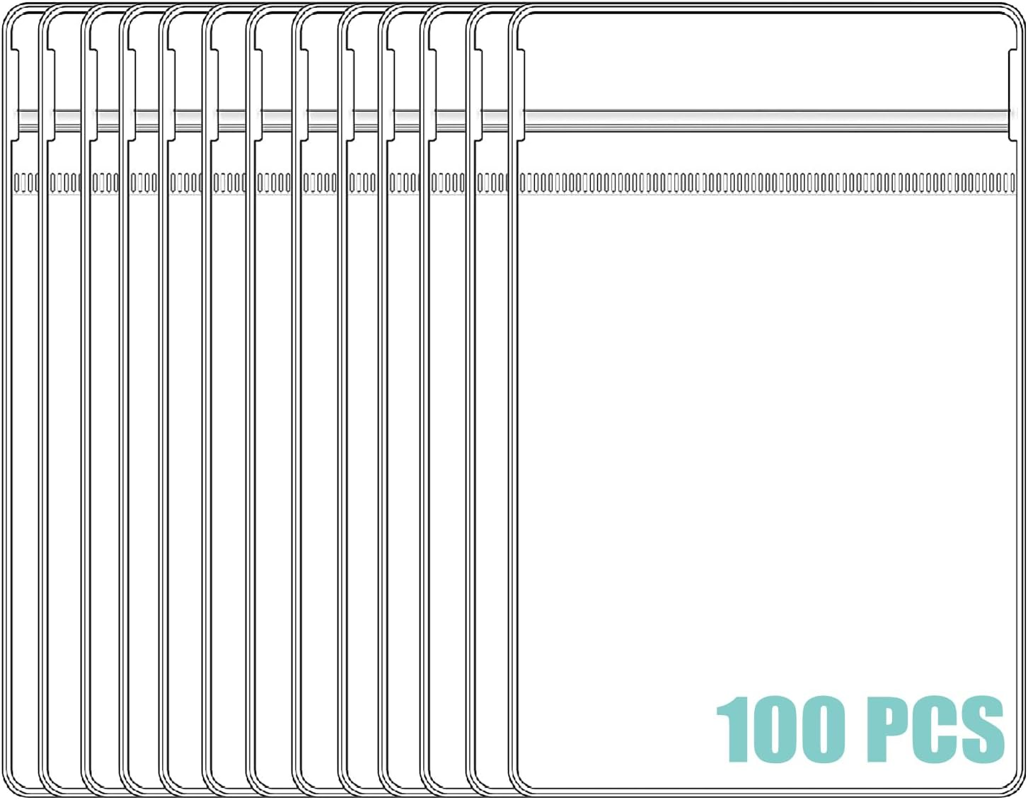 WEDDINGHELPER Jewelry Bags Small Self-Sealing Plastic Zip Clear Bags PVC Transparent Lock Bag for Storing Bracelets Rings Earrings Ziplock Pouch (4.3 X 4.3Inch(100Pcs) image number 2