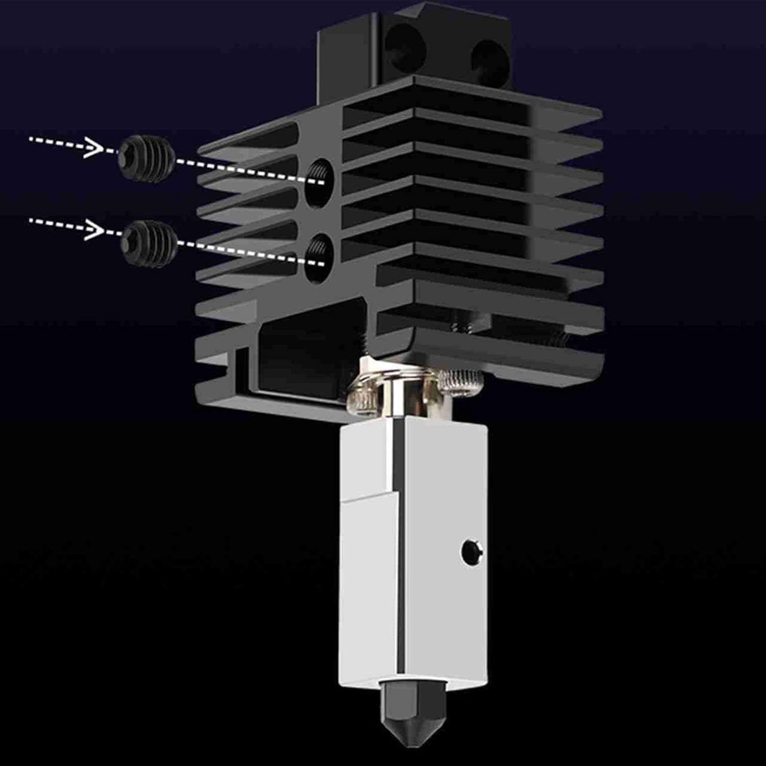 Hotend Kit for Lab P1P P1S 3D Printer, 0.2Mm Hardened Steel Nozzle Extruder Hot End with 2510 Fan, Heat Resistant Heating Block for Lab P1P P1S 3D Printer Accessories
