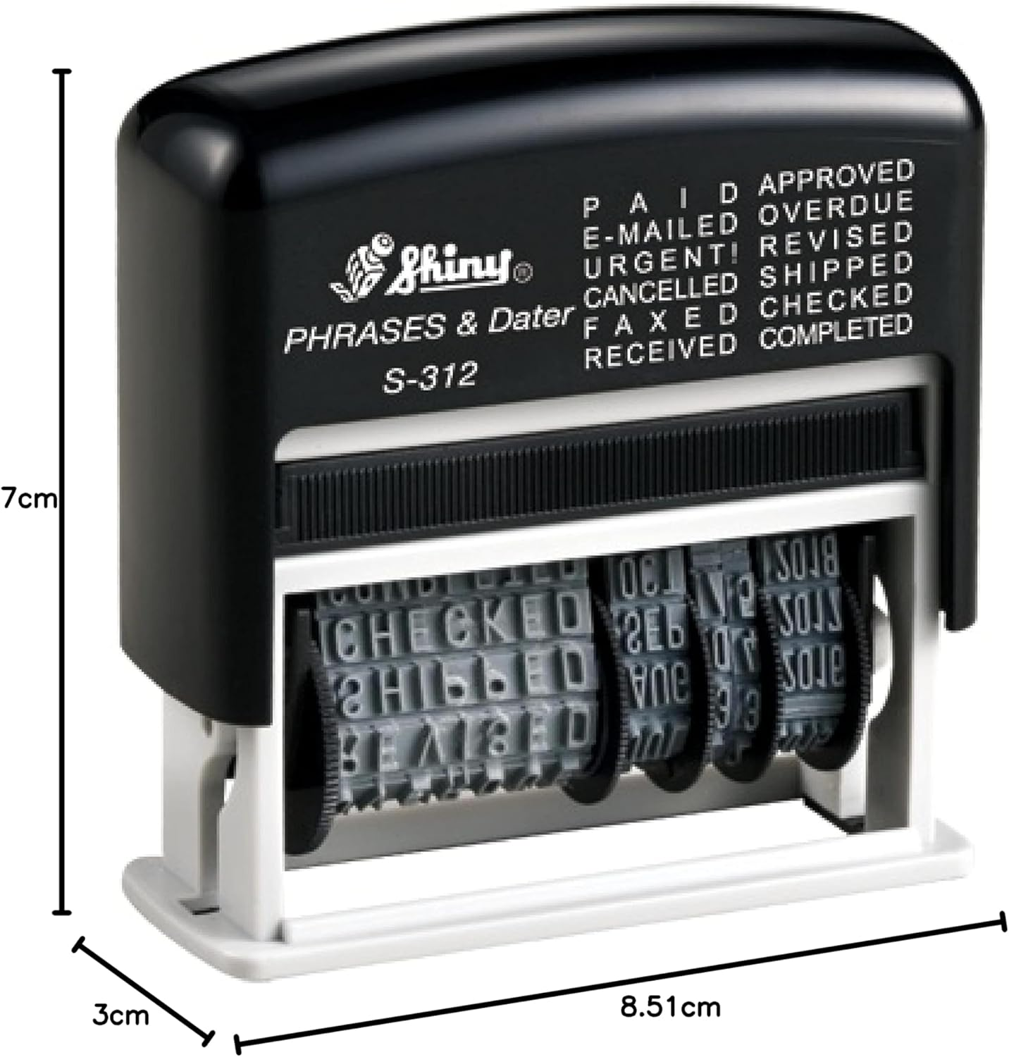 Cathedral Self-Inking 12 in 1 Date Stamp image number 1