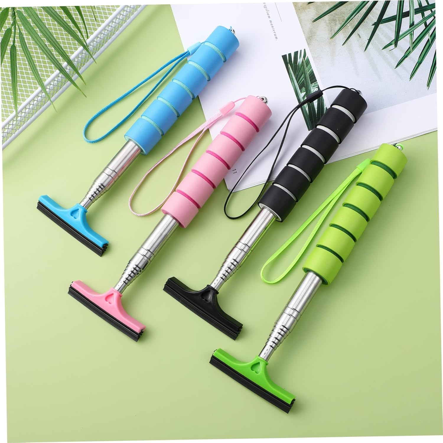 SWOOMEY Telescoping Car Mirror Squeegees 4Pcs Mini Water Wipers for Rear View and Wing Mirrors, Handheld Window Cleaner Set for Automotive Exterior Care in Multiple Colors image number 3