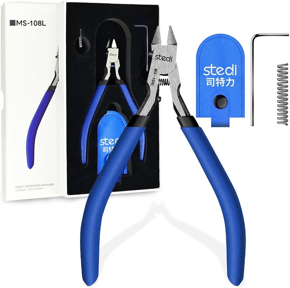Stedi Model Nipper, Ultra-Thin Double-Blades Nippers with Protective Case Model Hobby Making Tools for Gundam Repairing Plastic Model and Fixing image number 4