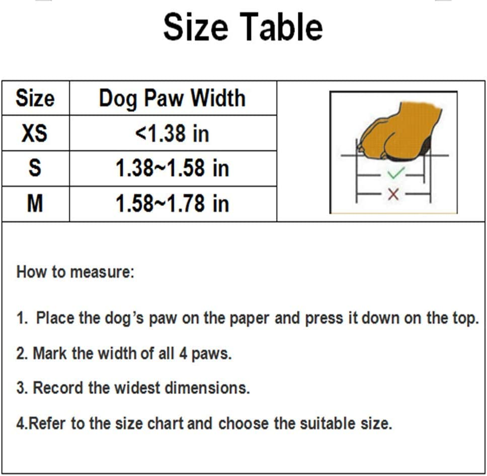 Dog Boots Waterproof Shoes Breathable Socks, with Anti-Slip Sole and Adjustable Magic Tape All Weather Protect Paws Only Fit for Small Dog(4Pcs)(Red, M)