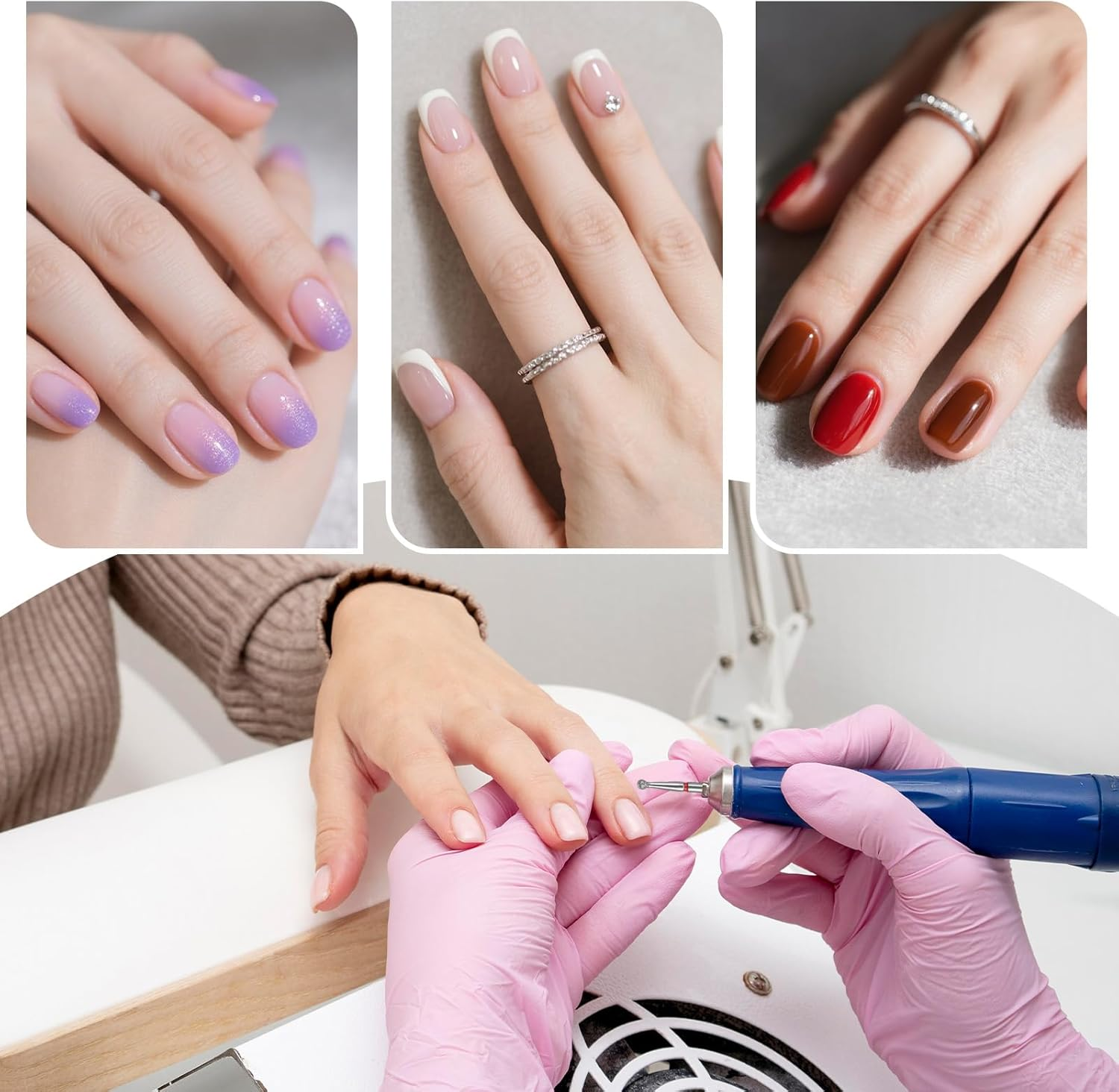 Hecla 16 Pcs Nail Drill Bits 3/32" Diamond Ball Bit Universal Manicure Drill Bits Professional Safety Cuticle Efile Remover Bit Nail Prepare Pedicure Tool for Nails File Machine Acrylic Gel Polishing image number 1