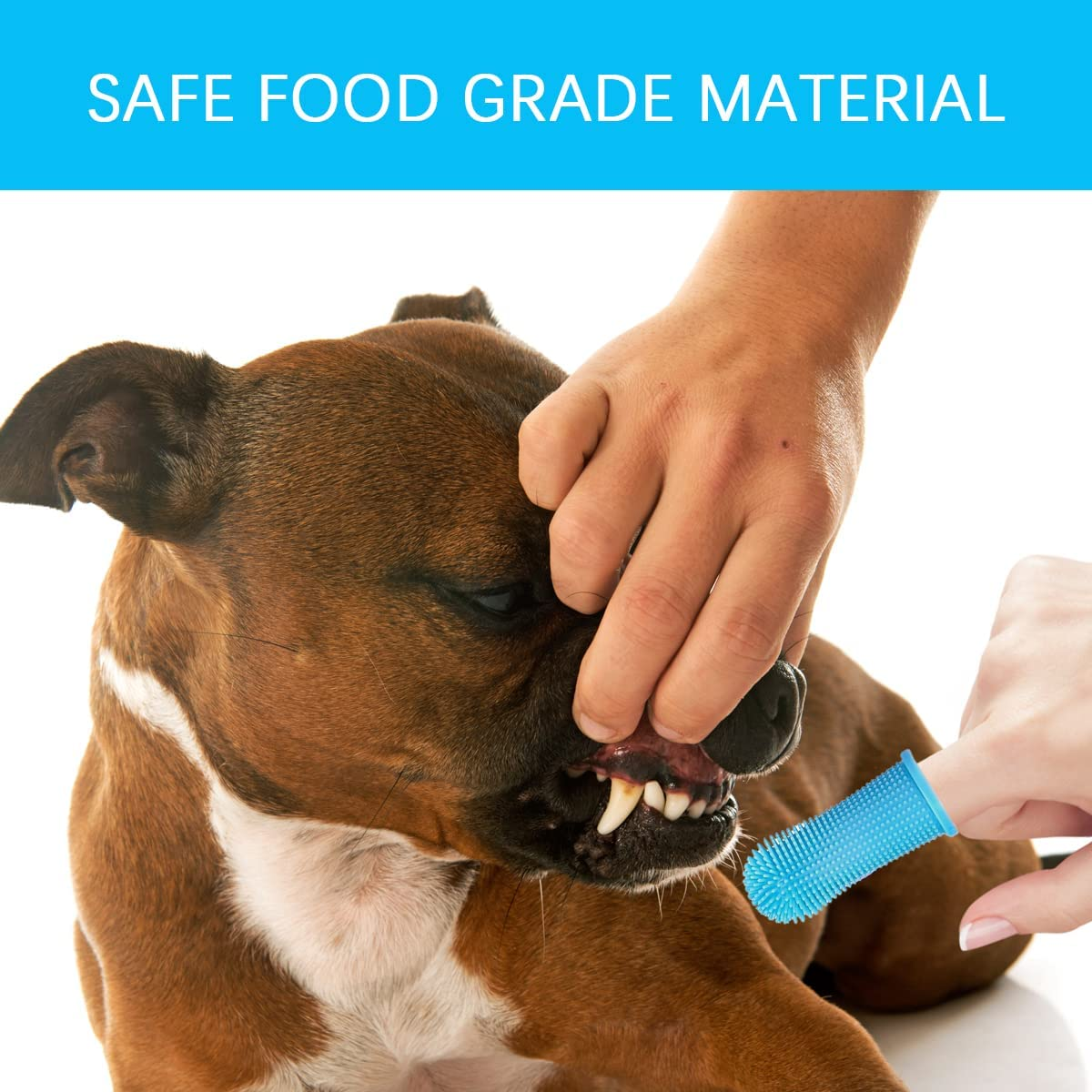 4 PCS Pet Toothbrush Kit, Taicols 360&ordm; Pet Fingerbrush, Finger Teeth Brush, Full Surround Bristles for Easy Teeth Cleaning, Dental Care Tool for Puppies, Cats and Small Pets image number 1