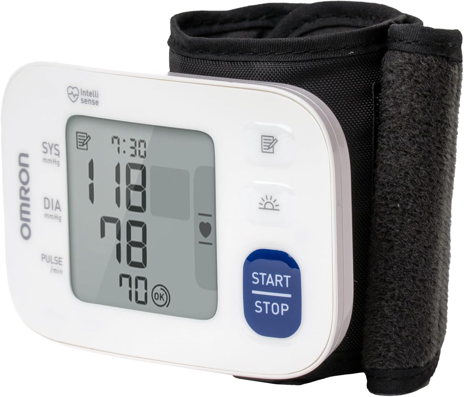 Omron RS4 Wrist Blood Pressure Monitor with Intelligence Technology, Cuff Wrapping Guide and Irregular Heartbeat Detection for Most Accurate Measurement
