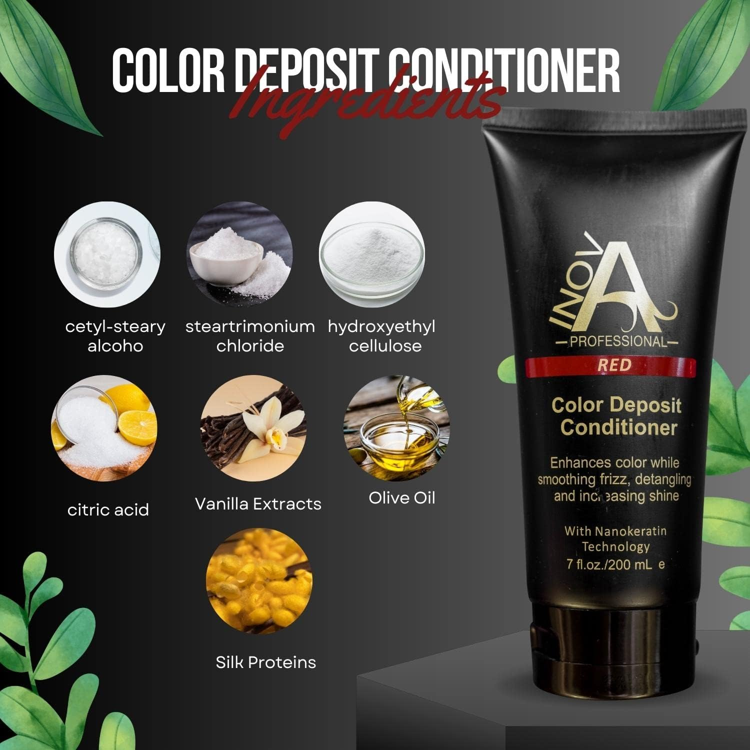 Inova Professional Color Deposit Shampoo Sulfate-Free - Red by Inova Professional for Unisex - 11 Oz Shampoo image number 3