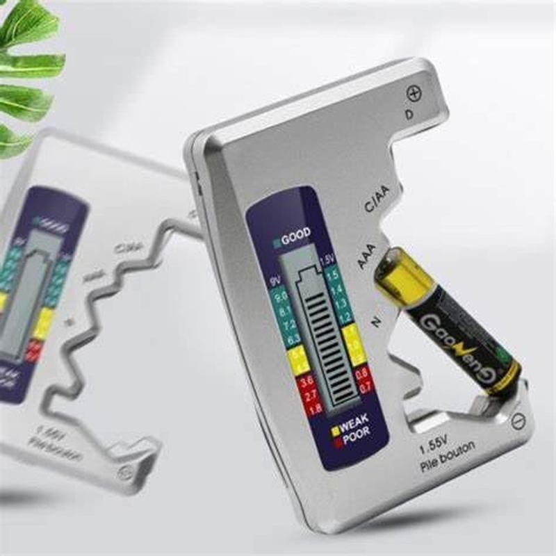 Yakamoz Universal Battery Tester Hand Held Battery Checker Household Battery Life Tester for AAA AA C D 9V 1.5V Button Cell Small Mini Batteries Power Testing image number 2
